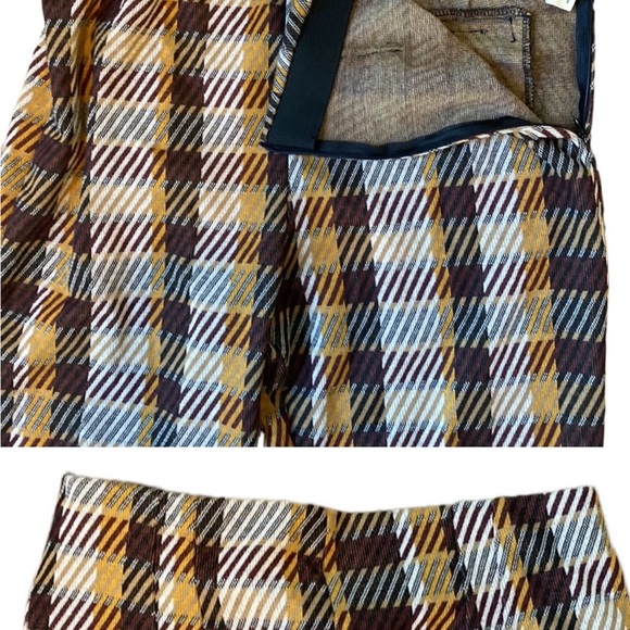 Free People Plaid Stretch Pull On Wide Crop Leg Pants Fall
Mustard Wine 12 - Picture 5 of 8